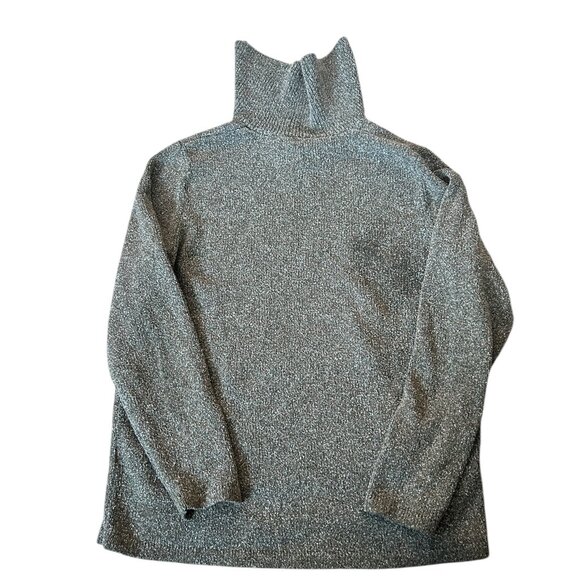 Northern Reflections Green Embroidered Winter Sweater M Cowl Neck Cabincore Cozy - Picture 3 of 4